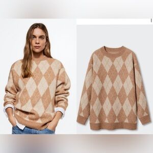 🌺 Mango Crewneck RHOMBUS Sweater 🌈